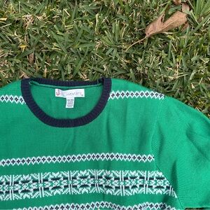 Holiday Unicorn "Ugly" Green Sweater in Unisex XXL